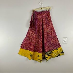 Reversible Upcycled Magic Sari Wrap Maxi Skirts BIN140